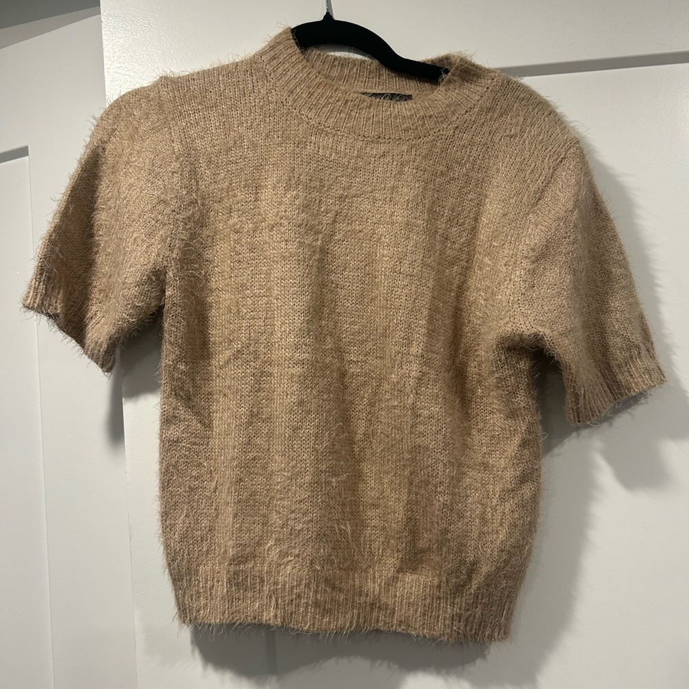 Lulus Double the Cozy Tan Two Piece Sweater Set